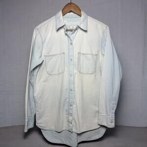 Madewell Light Wash Button Down Shirt Chambray Lyocell Soft Casual Small